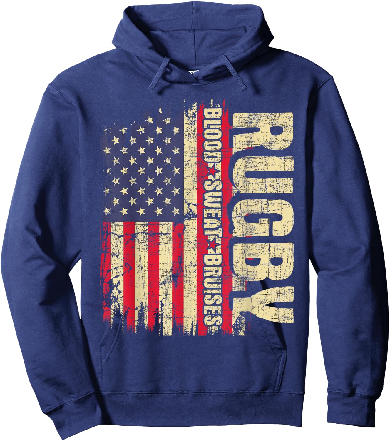 Rugby Blood Sweat Bruises - Rugby Player Coach Dad Mom Hoodie - Hoodie | Navy