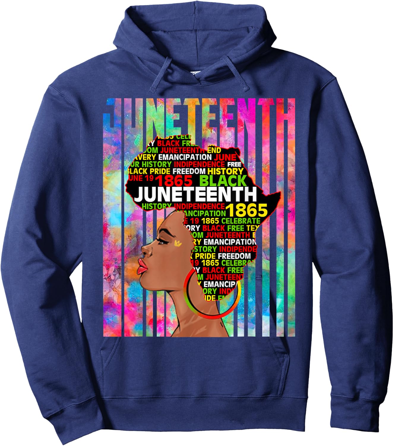 Juneteenth Freedom Day African American June 19th Junenth Hoodie - Hoodie | Navy