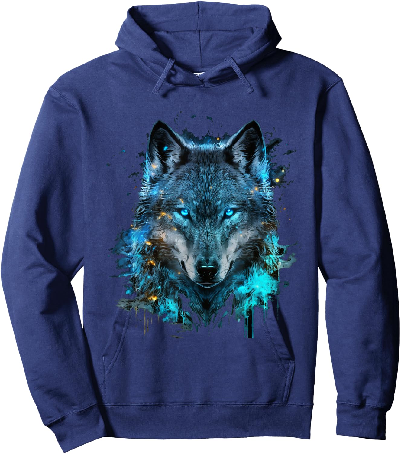 Wolf Art Abstract Wolf Face Wolves Animal Wolf Lover Hoodie - Hoodie | Navy