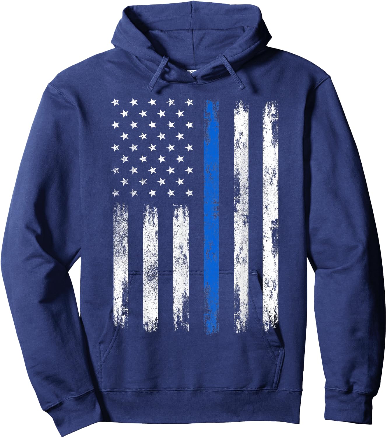 USA Flag Police Support Patriotic Law Enforcement Officer Hoodie - Hoodie | Navy