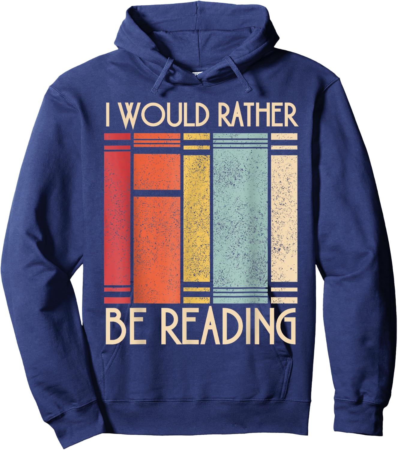I Would Rather Be Reading Bookworm Book Lover Librarian Kids Hoodie - Hoodie | Navy