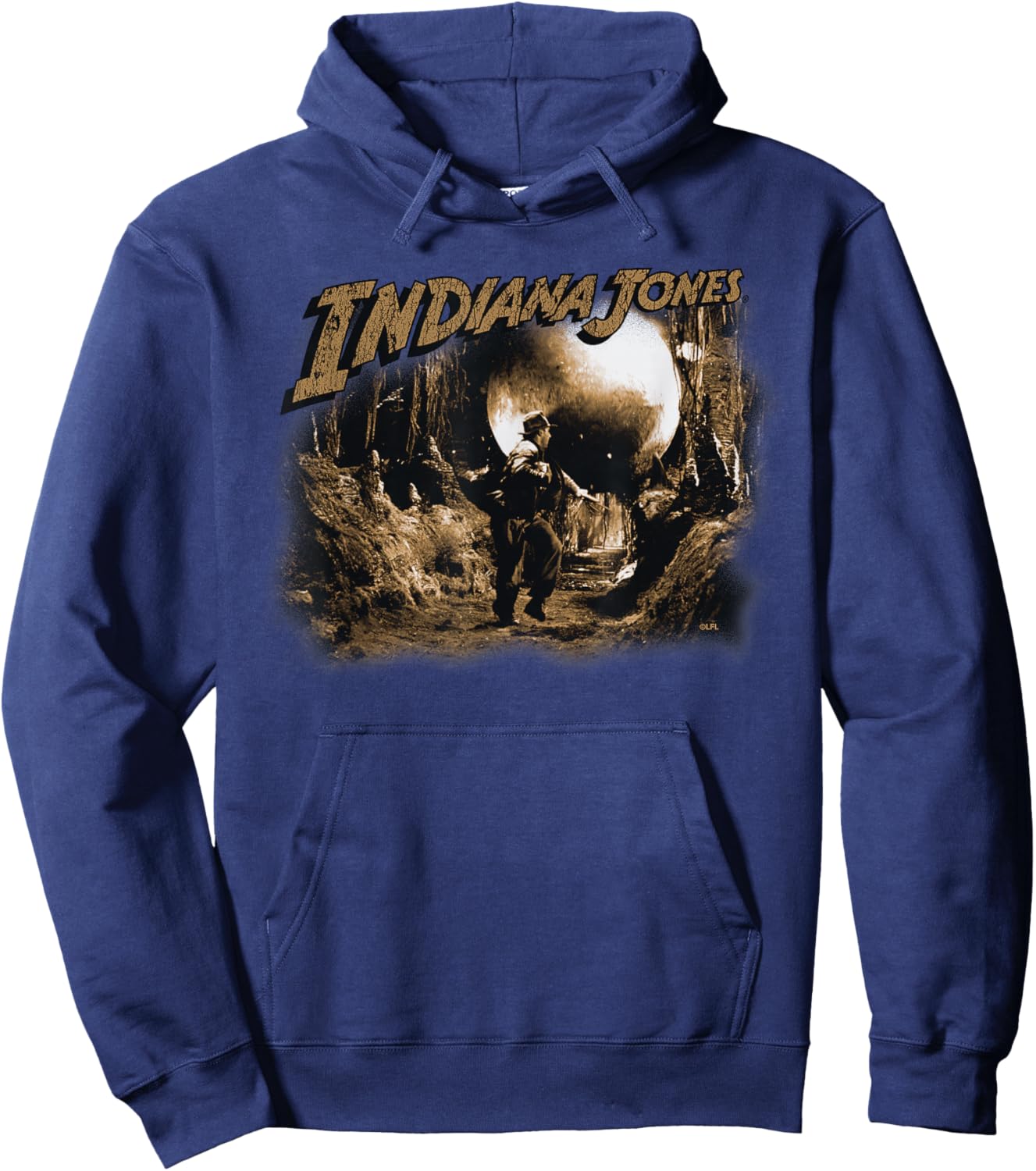 Lucasfilm Indiana Jones Raiders of The Lost Ark Boulder Run Small Hoodie - Hoodie | Navy