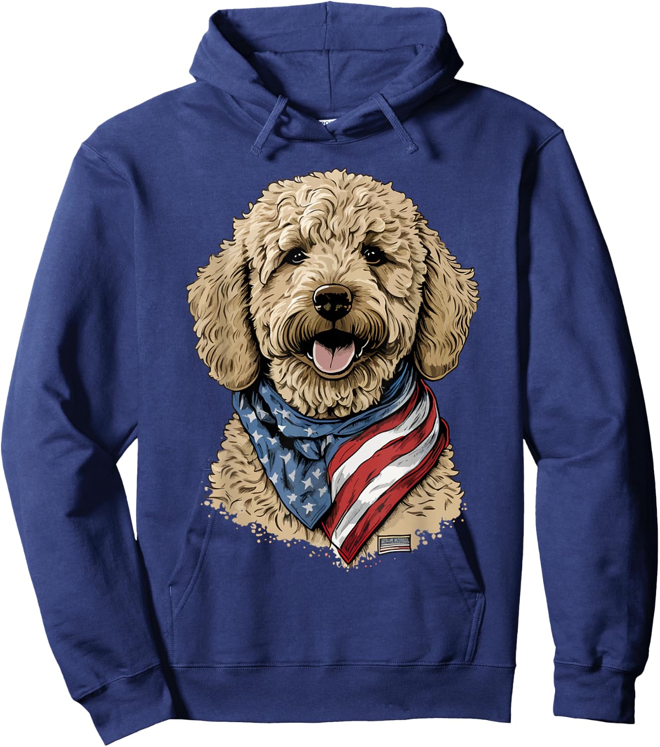 Goldendoodle 4th of july patriotic golden doodle dog Hoodie - Hoodie | Navy