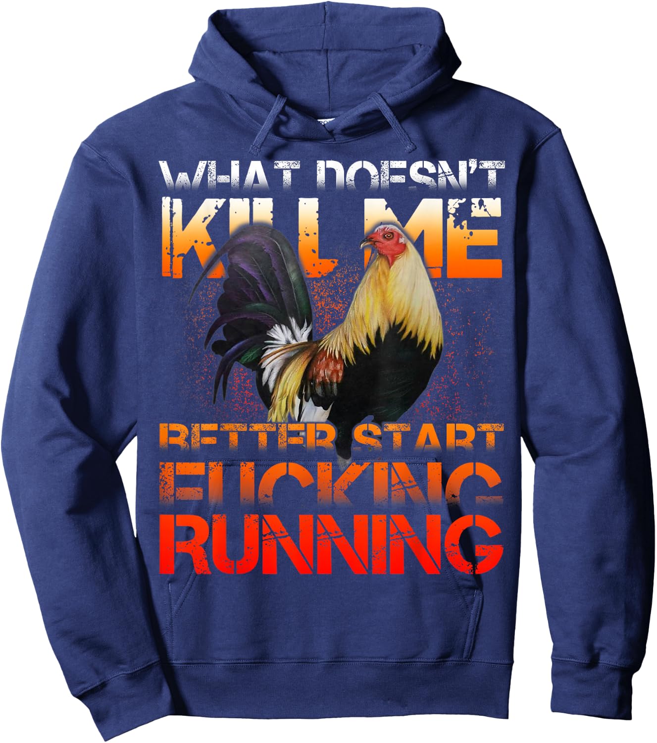 Funny Rooster Cock Fight Hoodie - Hoodie | Navy