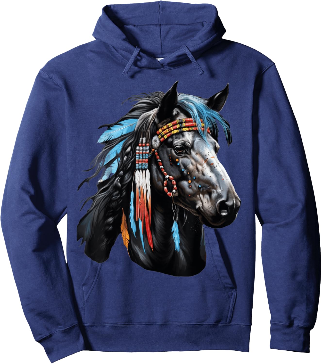 Power Native American Horse - for spirit and body Hoodie - Hoodie | Navy