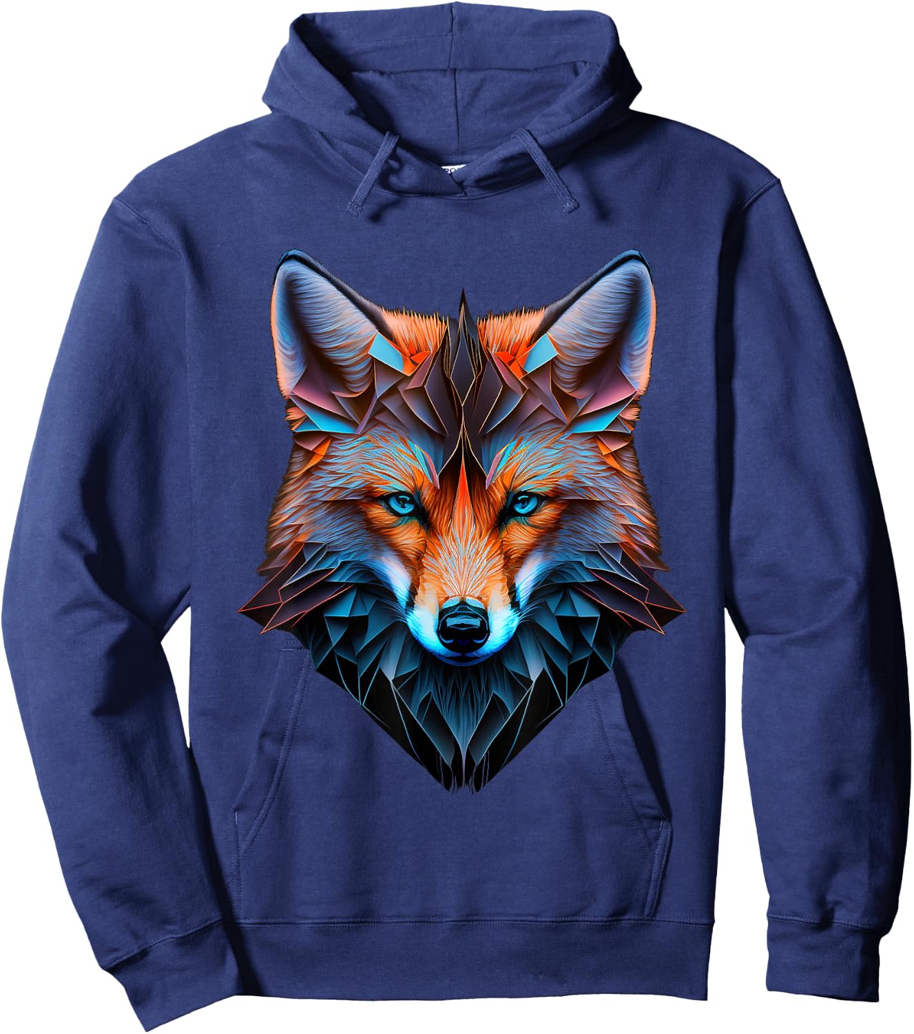 Fox Blue Eyes Animal Fox Hoodie - Hoodie | Navy