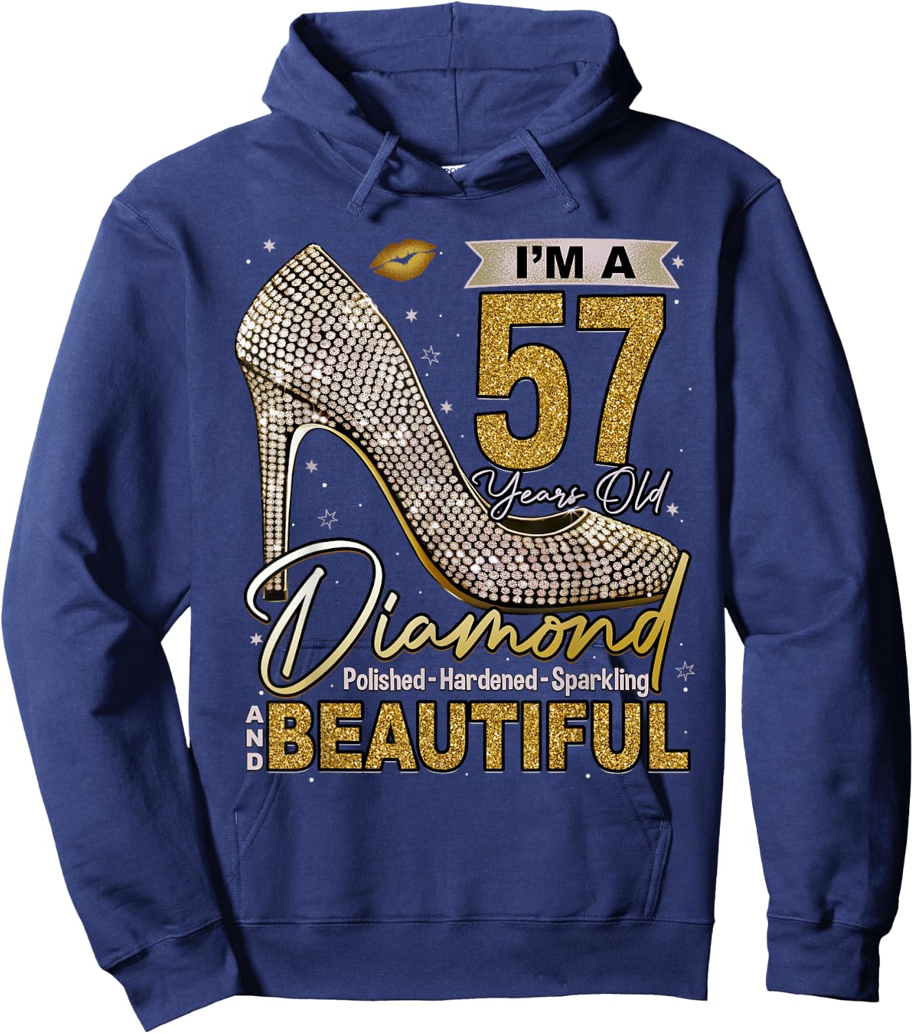 I'm A 57 Years Old Diamond, 57 and Fabulous Birthday Women Hoodie - Hoodie | Navy