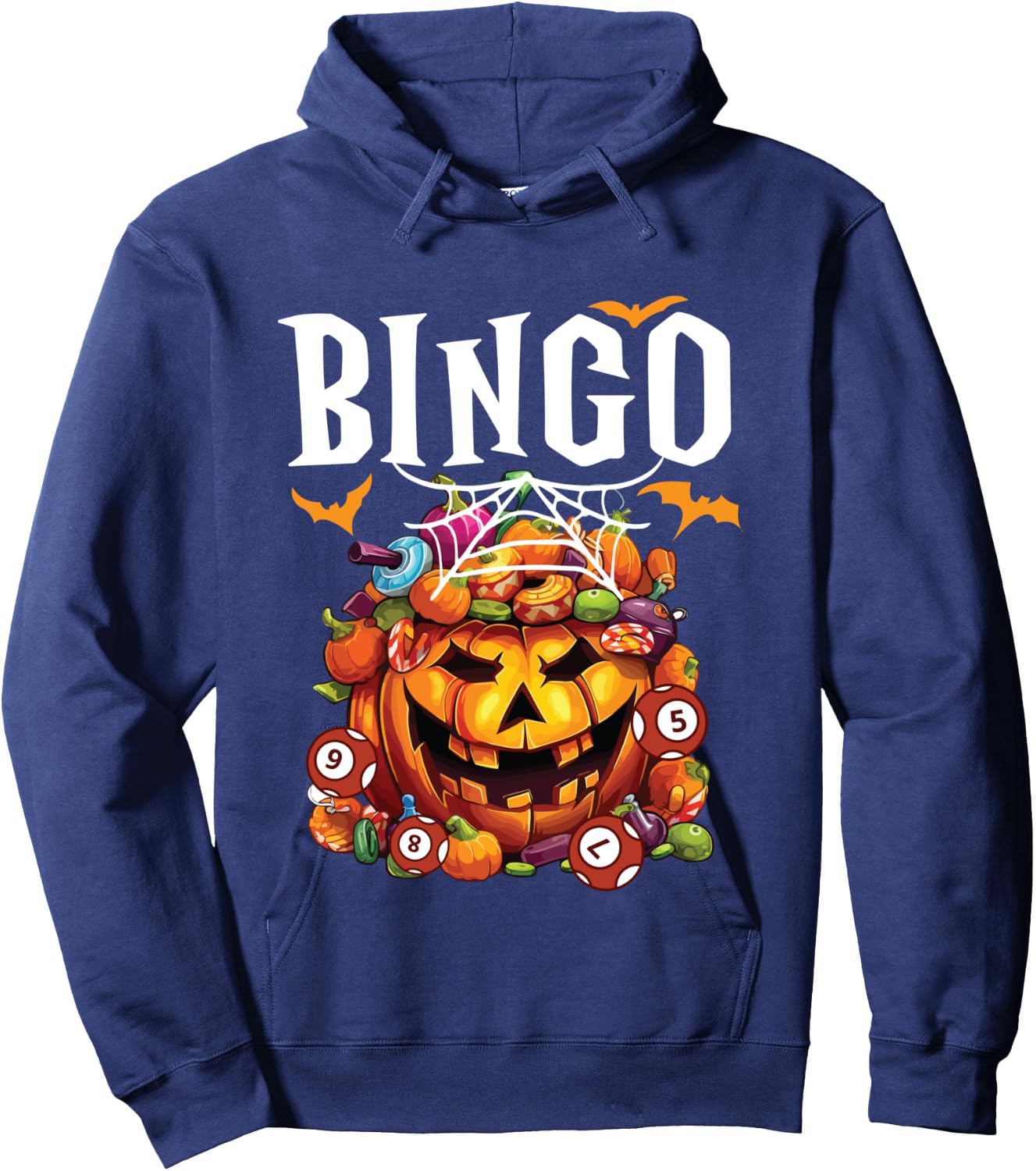 Bingo Halloween Trick Or Treat Bingo Player Bingo Caller Hoodie - Hoodie | Navy