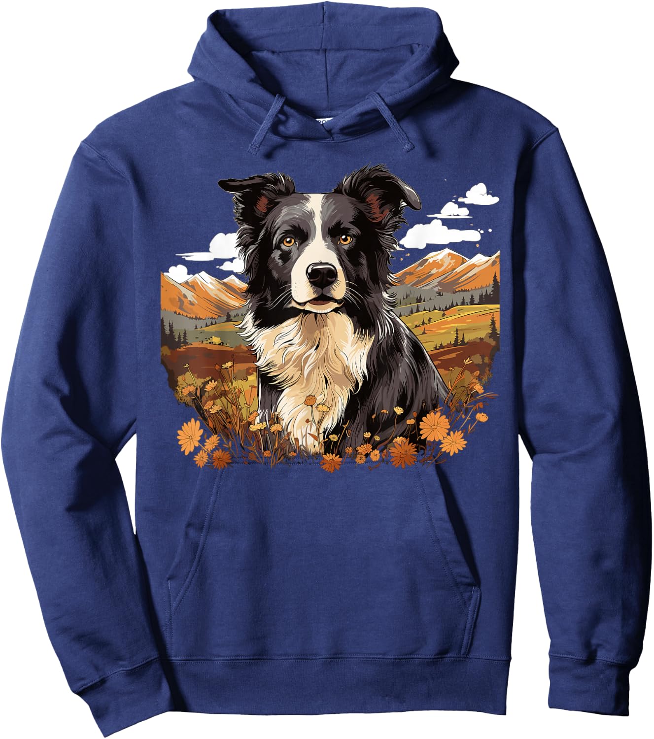 Border Collie Dog Border Collie Hoodie - Hoodie | Navy