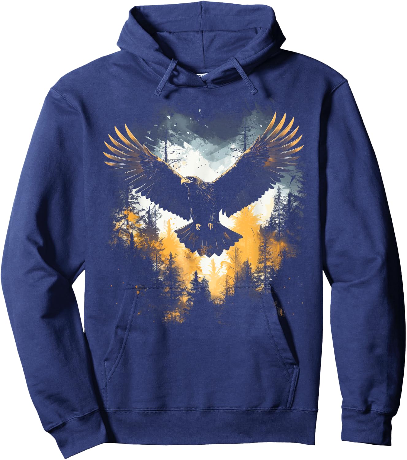 Eagle Forest Animal Wildlife Hoodie - Hoodie | Navy