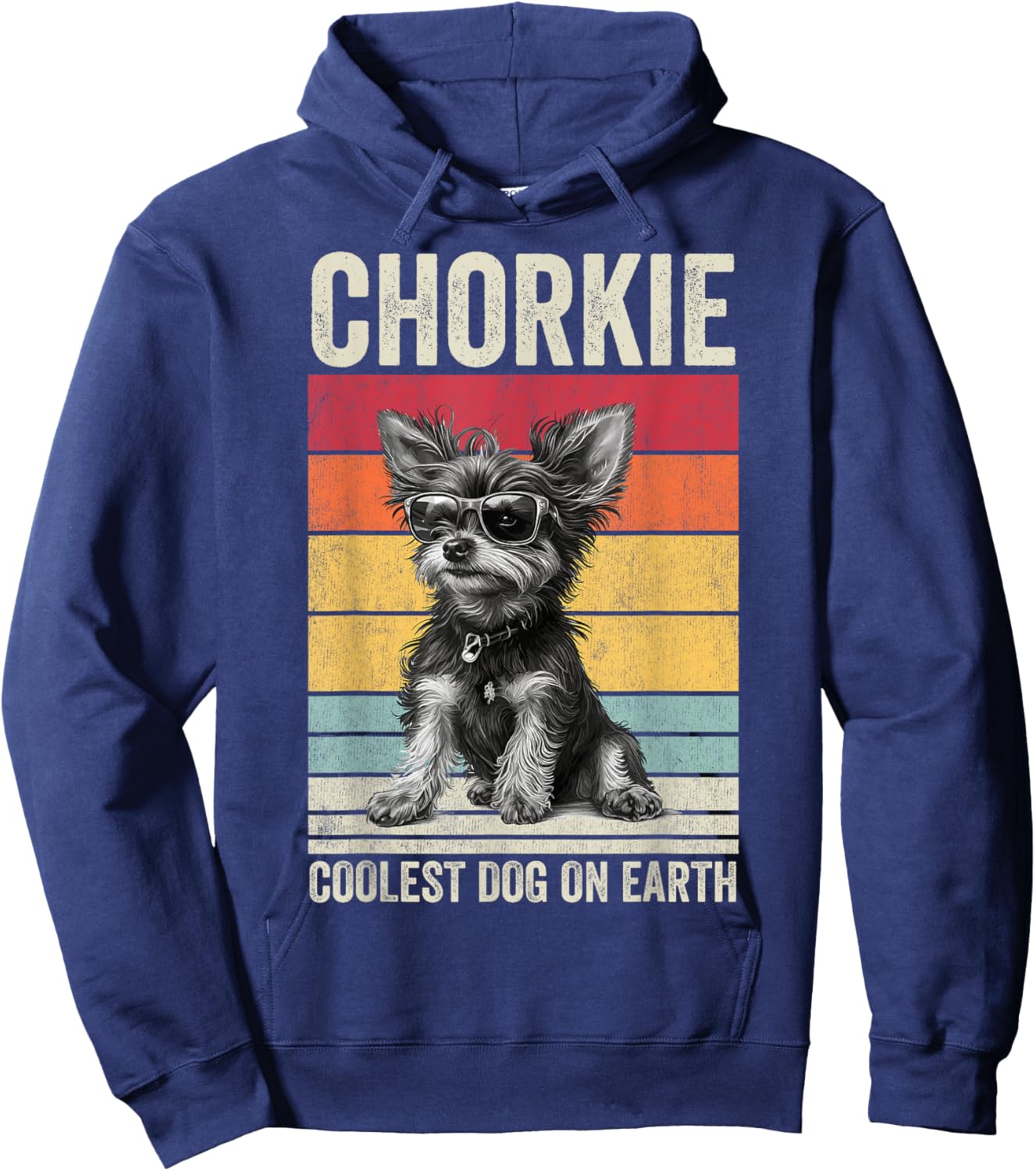 Chorkie Coolest Dog On Earth, Vintage Chorkie Hoodie - Hoodie | Navy
