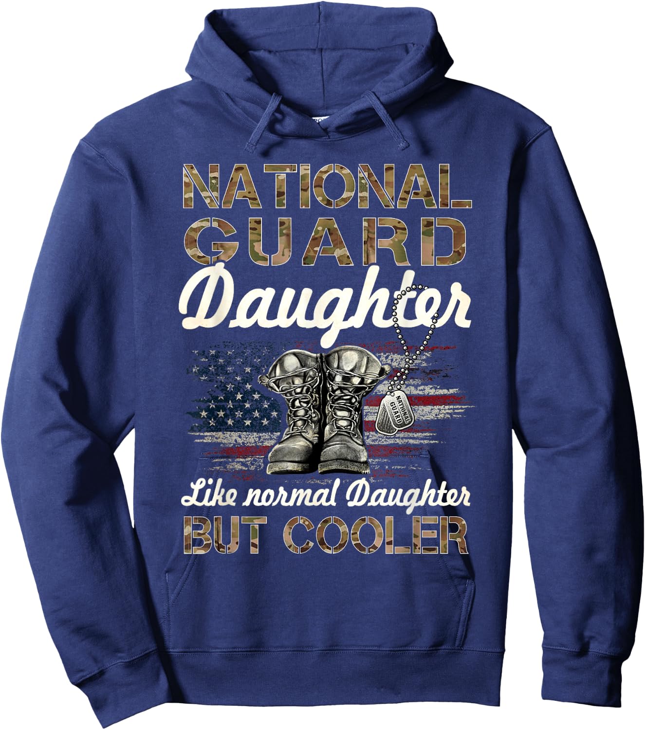 National Guard Daughter Proud Daughter Military Matching Hoodie - Hoodie | Navy
