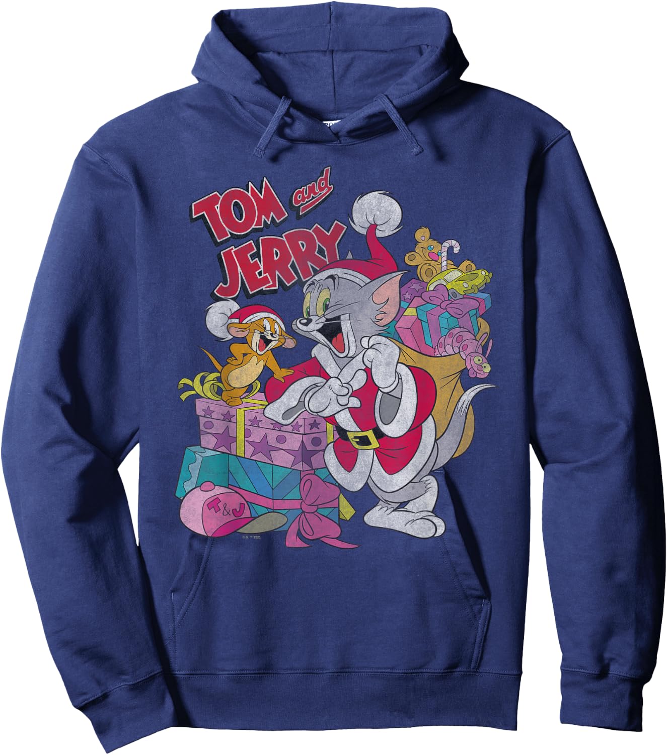Tom and Jerry Christmas Presents Hoodie - Hoodie | Navy