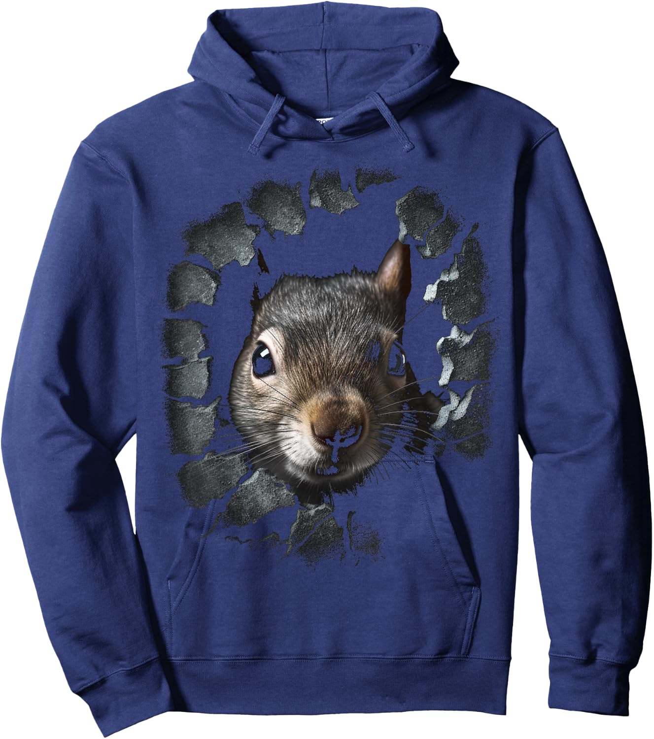 Squirrel Art - Wall Animal Squirrel Hoodie - Hoodie | Navy