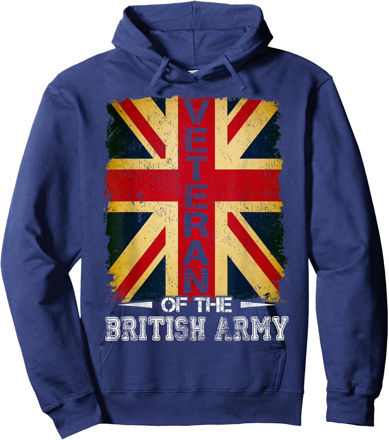 British Army Veteran Soldier Union Jack Flag UK Armed Forces Hoodie - Hoodie | Navy