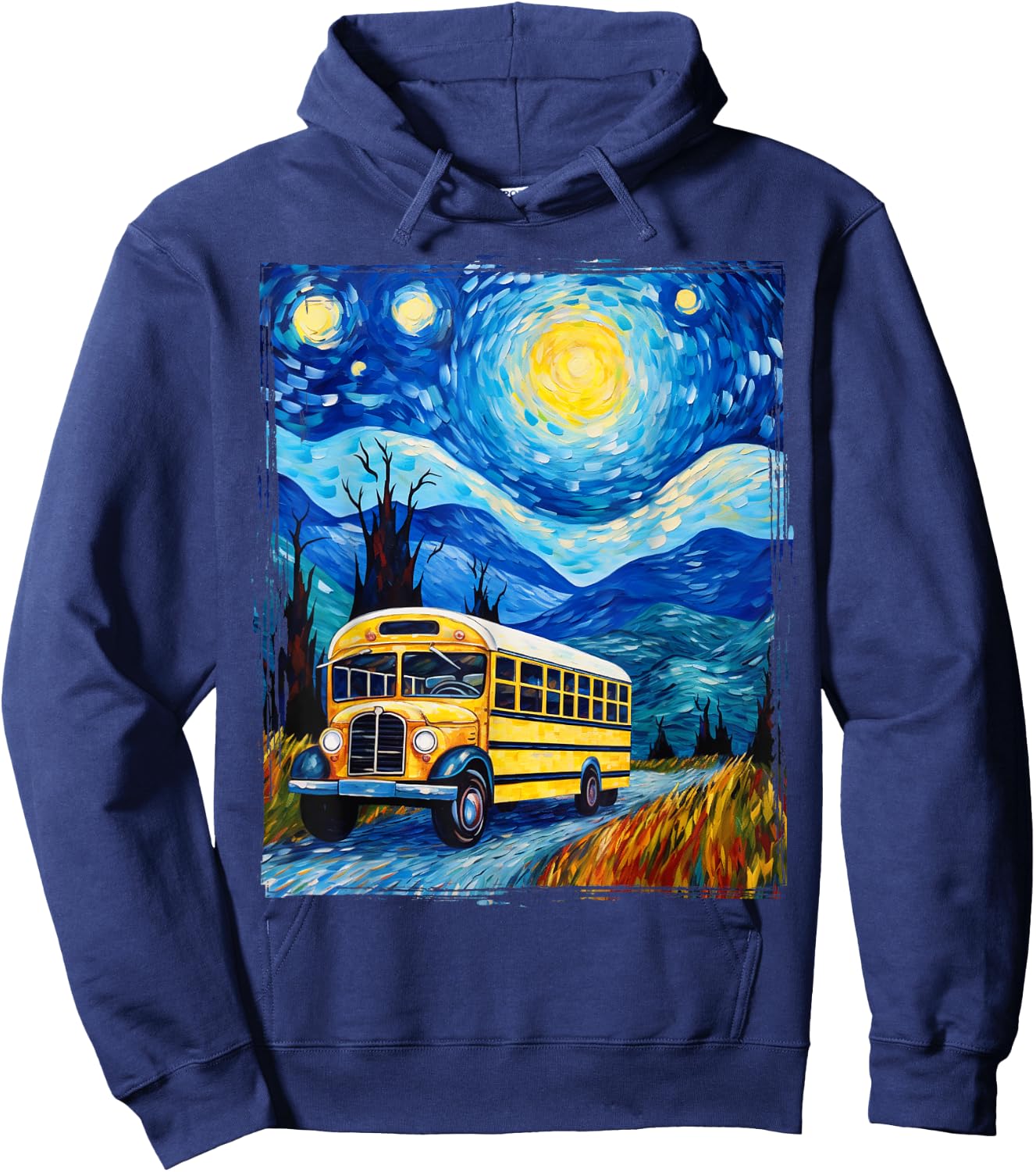 School Bus Driver Art Hoodie - Hoodie | Navy