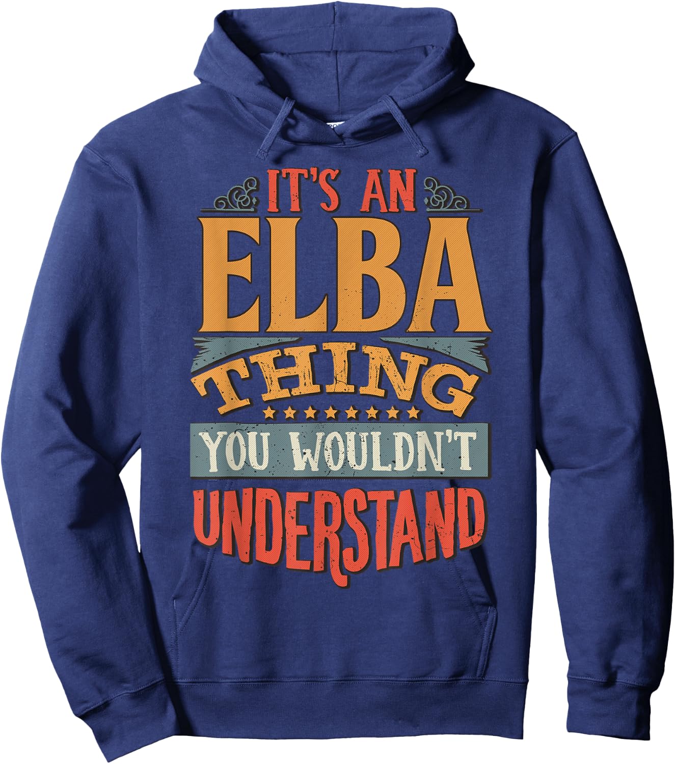 Elba Name Hoodie - Hoodie | Navy