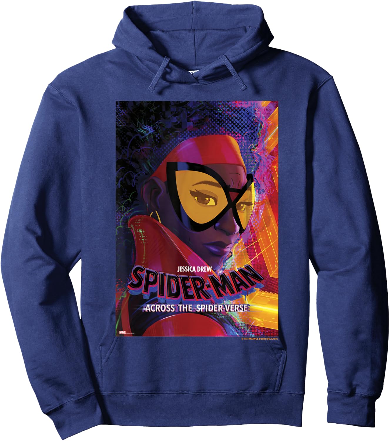 Marvel Spider-Man Across The Spider-Verse Part 1 Jess Drew Hoodie - Hoodie | Navy