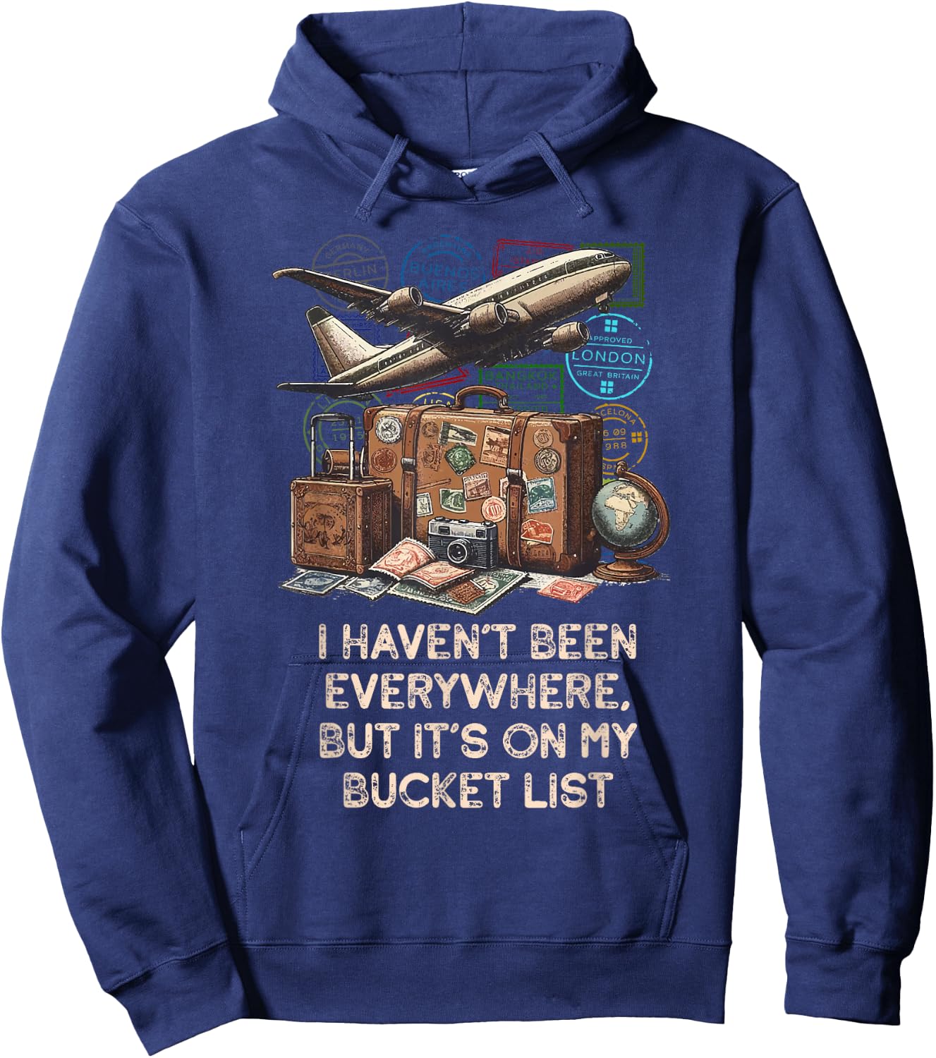 I Haven'T Been Everywhere, But It'S On My Bucket List Hoodie - Hoodie | Navy