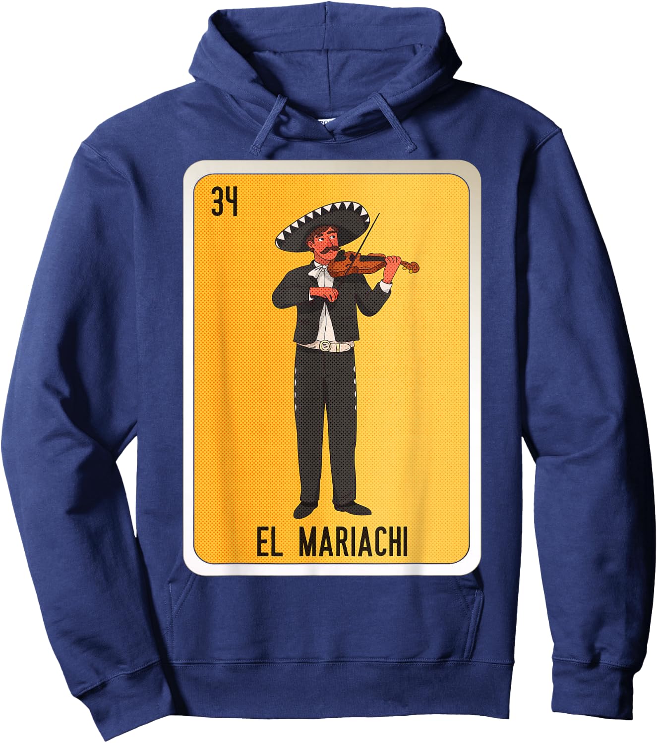 El Mariachi Mexican Slang Chicano Bingo Cards Hoodie - Hoodie | Navy
