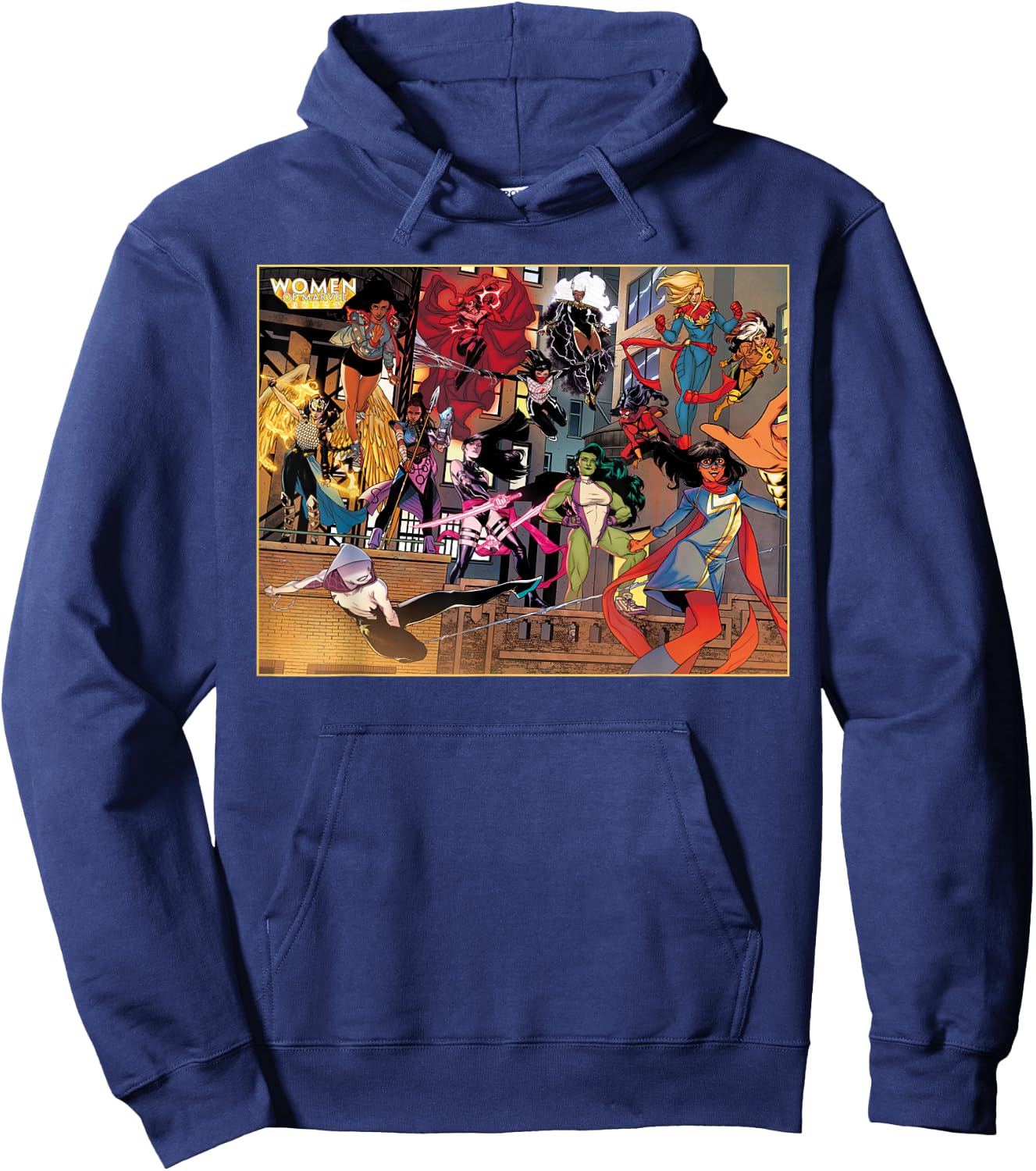 Marvel Women of Marvel Ms Marvel Ghost Spider She-Hulk Hoodie - Hoodie | Navy