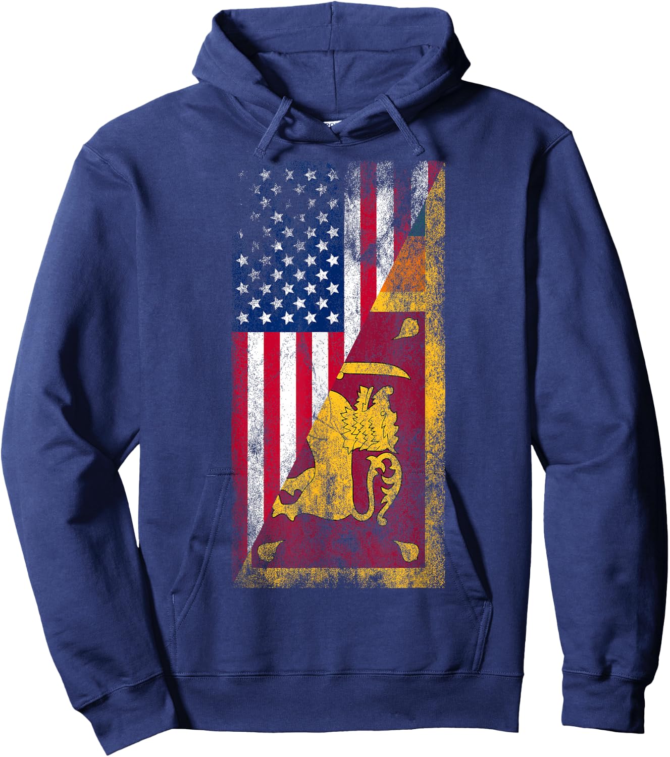 USA & Sri Lanka Flags - United States of America, Sri Lankan Hoodie - Hoodie | Navy