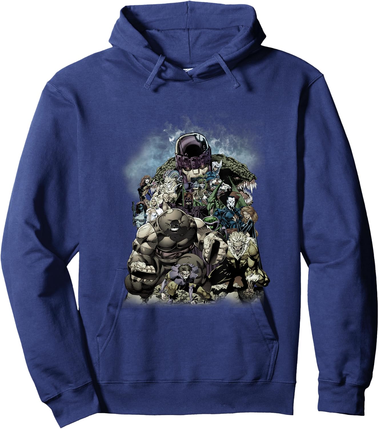 Marvel X-Men Rogues Gallery Iconic Villains Retro Group Shot Hoodie - Hoodie | Navy