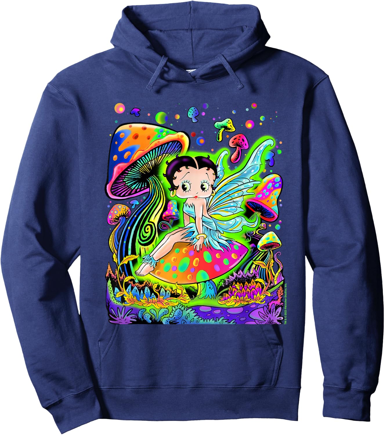 Betty Boop Blacklight Poster Hoodie - Hoodie | Navy