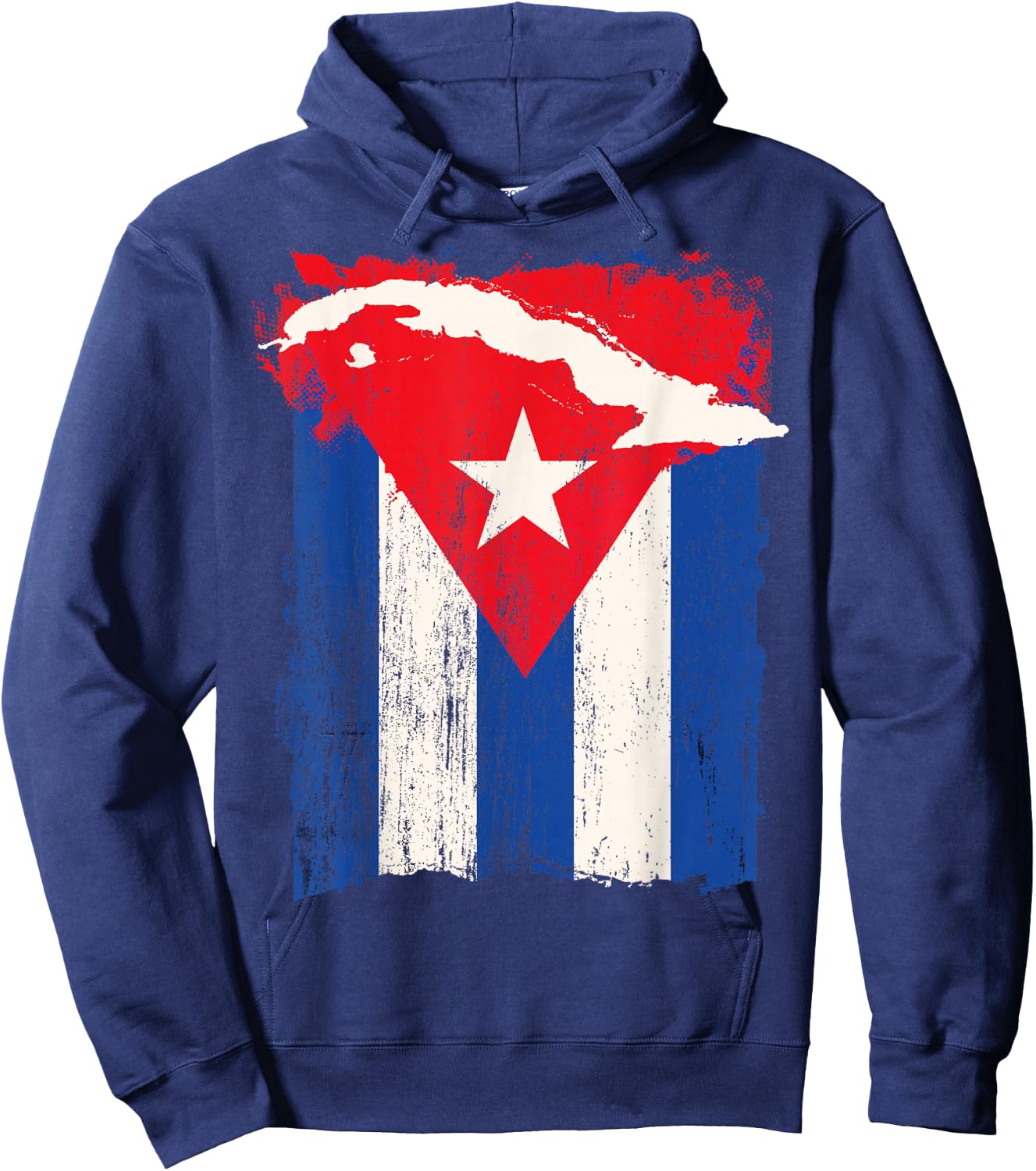 Cuba Flag Shirt Cuban Hispanic Heritage Month Revolution Day Hoodie - Hoodie | Navy