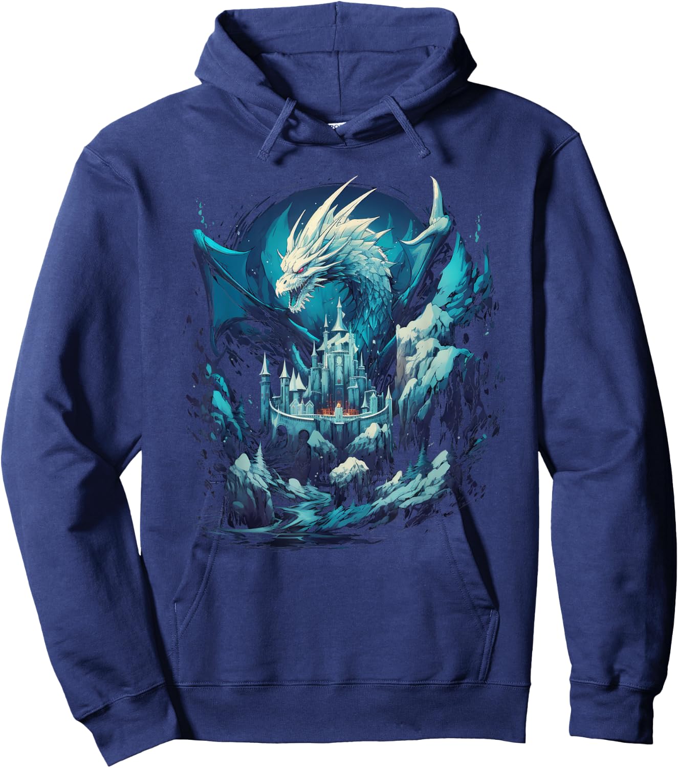 Ice Dragon Artwork Hoodie - Hoodie | Navy