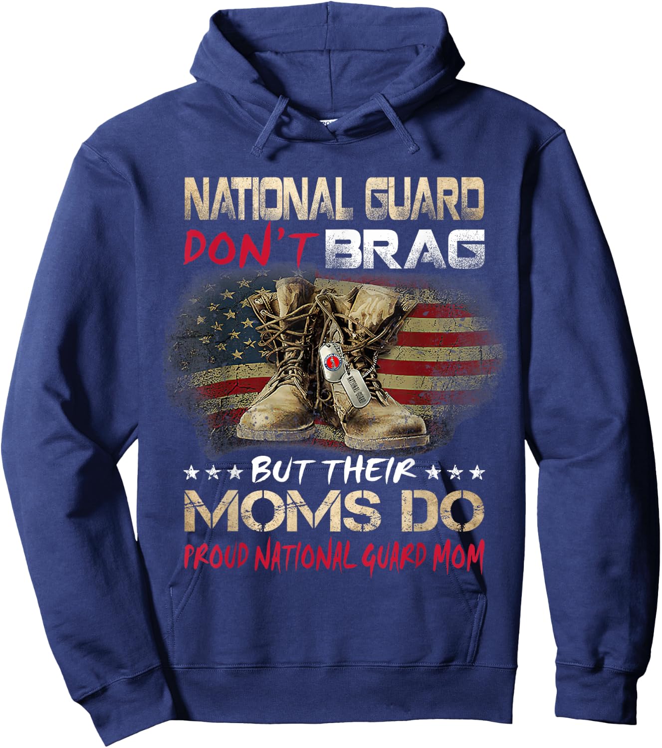 Proud National Guard Mom National Guard Graduation Mom Hoodie - Hoodie | Navy