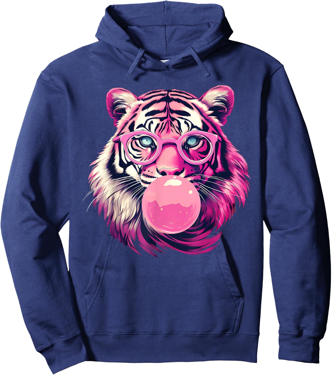 Women's Tiger Tiger Face Wild Animal Cute Tiger Hoodie - Hoodie | Navy