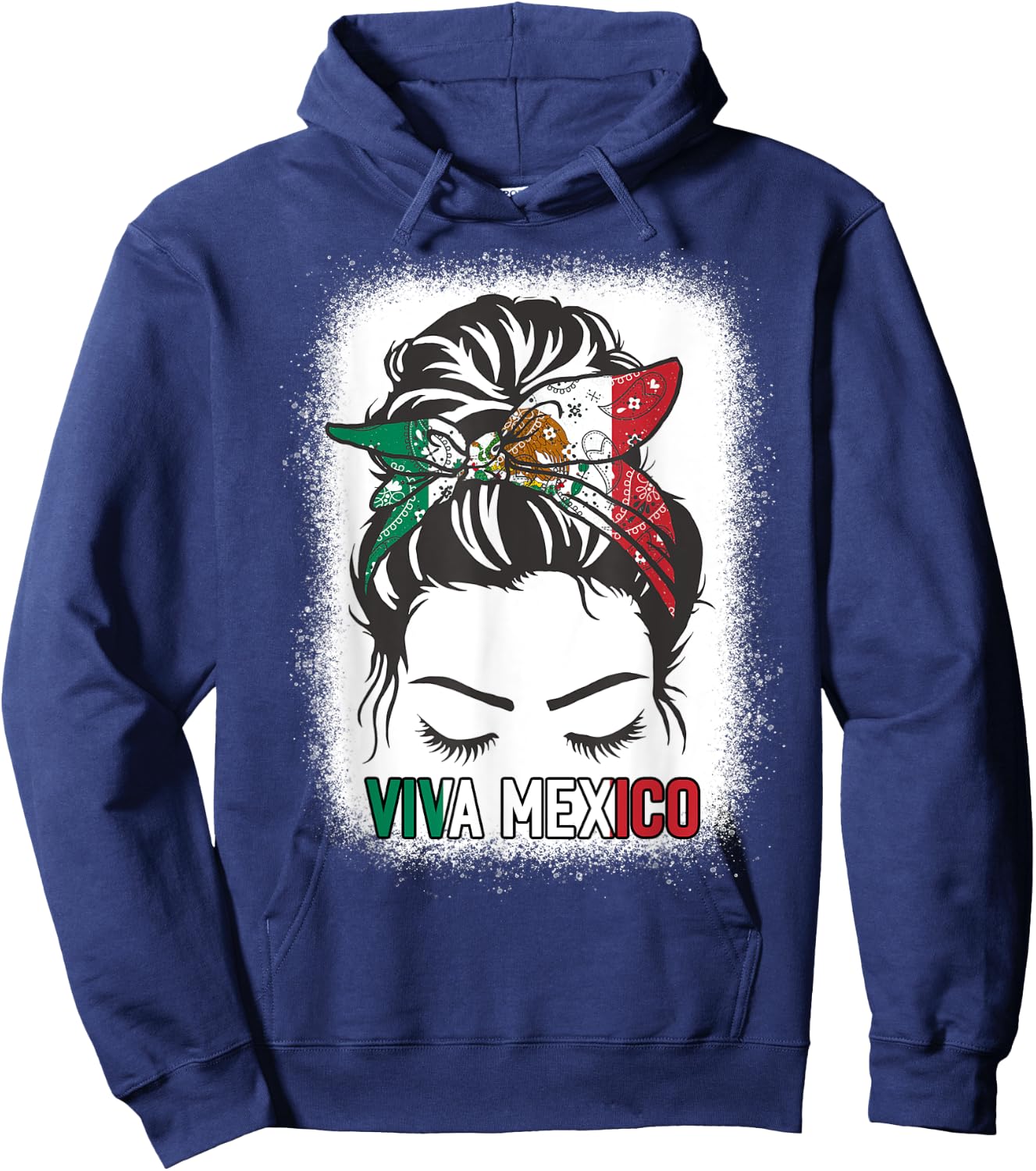 Mexico Independence Day Viva Mexican Flag Pride Hispanic Men Hoodie - Hoodie | Navy