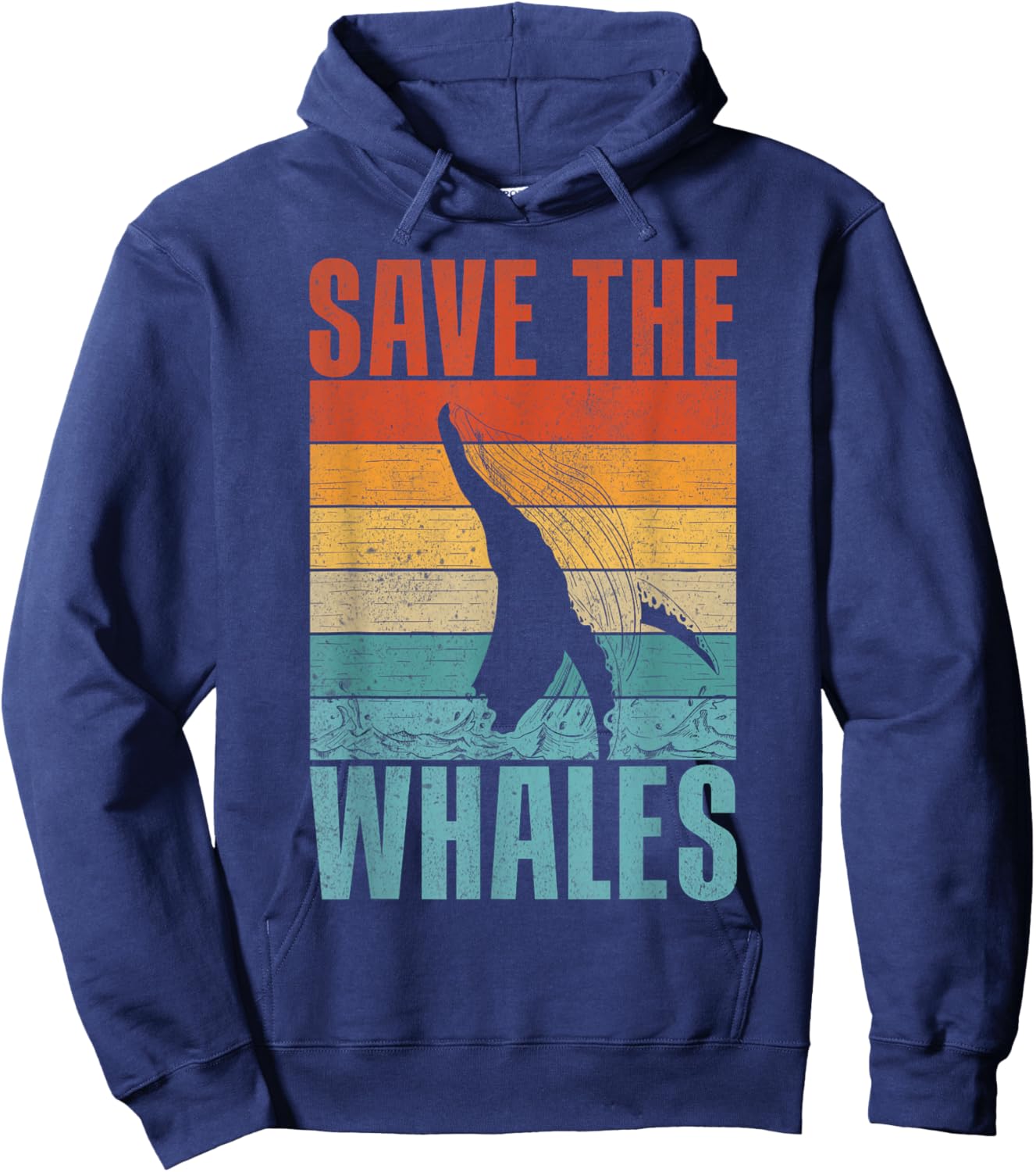Save the Whales Lover Marine Scientist Environmentalist Hoodie - Hoodie | Navy
