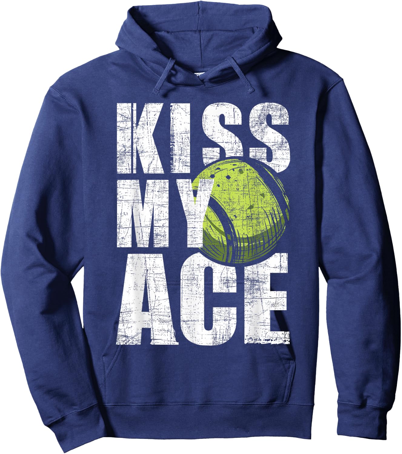 Kiss My Ace - Tennis Player Sports Lover Tournament Hoodie - Hoodie | Navy
