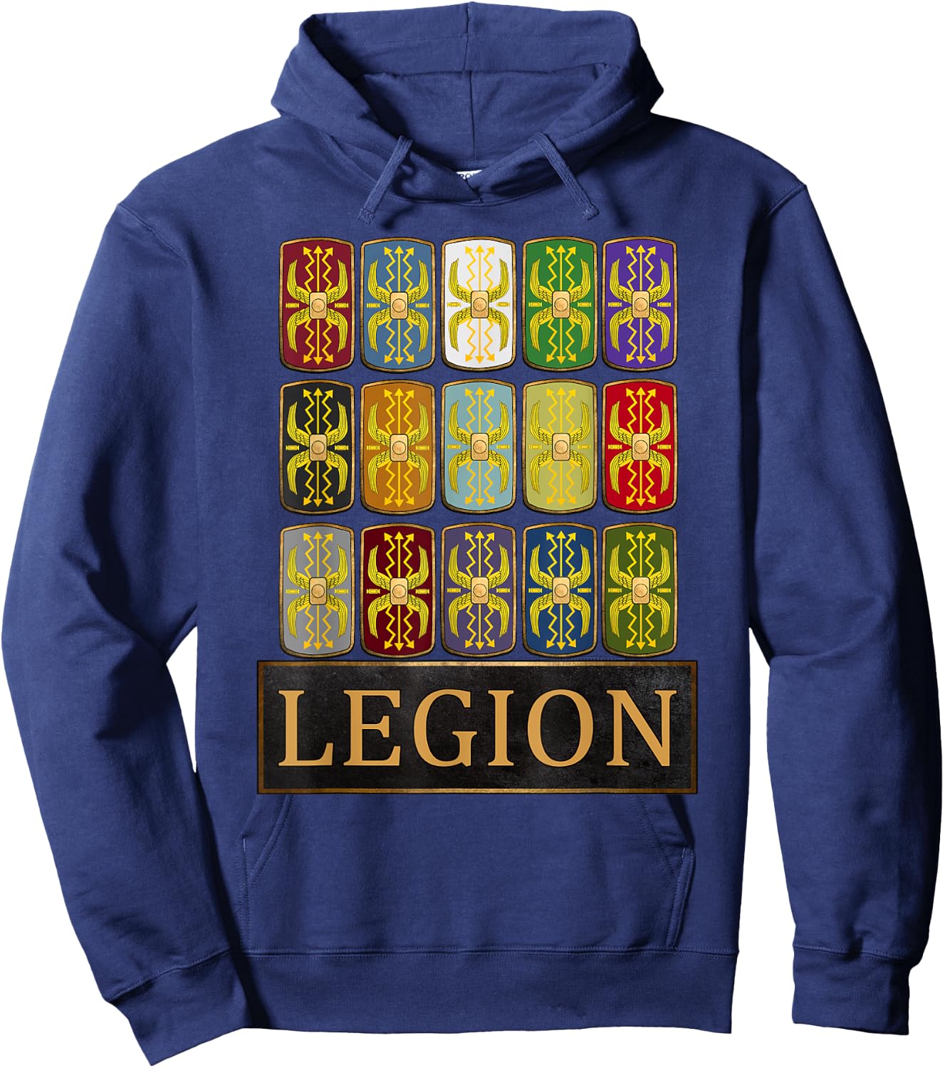 Legions of Rome Roman Army Shield of the Roman Empire Hoodie - Hoodie | Navy