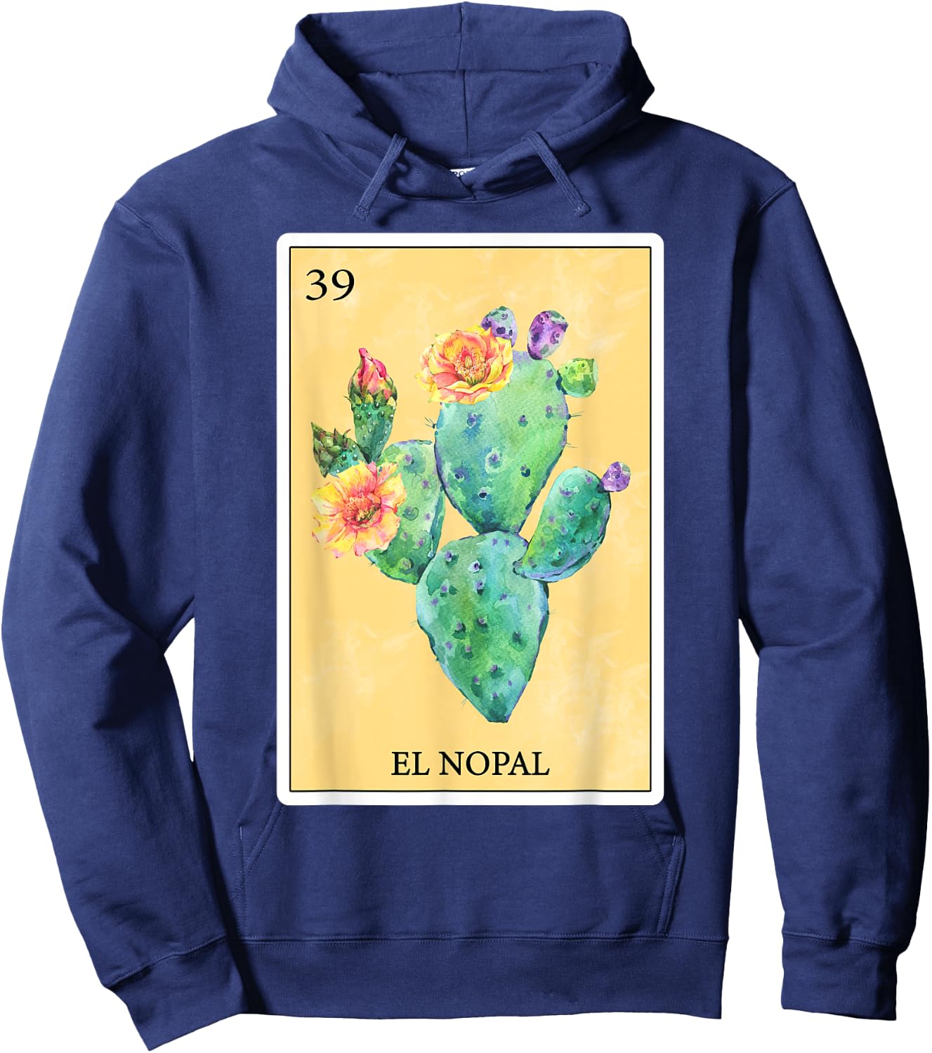 El Nopal Funny Cactus Spanish-Mexican Bingo Gifts Card Hoodie - Hoodie | Navy
