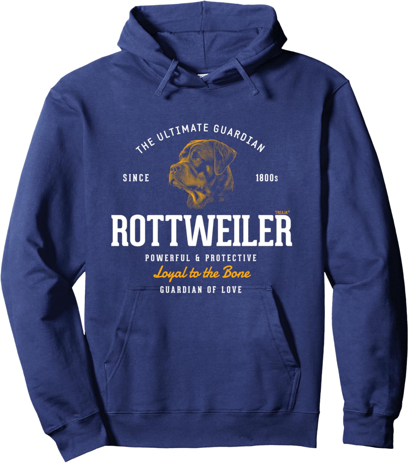 Vintage Styled Retro Rottweiler Hoodie - Hoodie | Navy