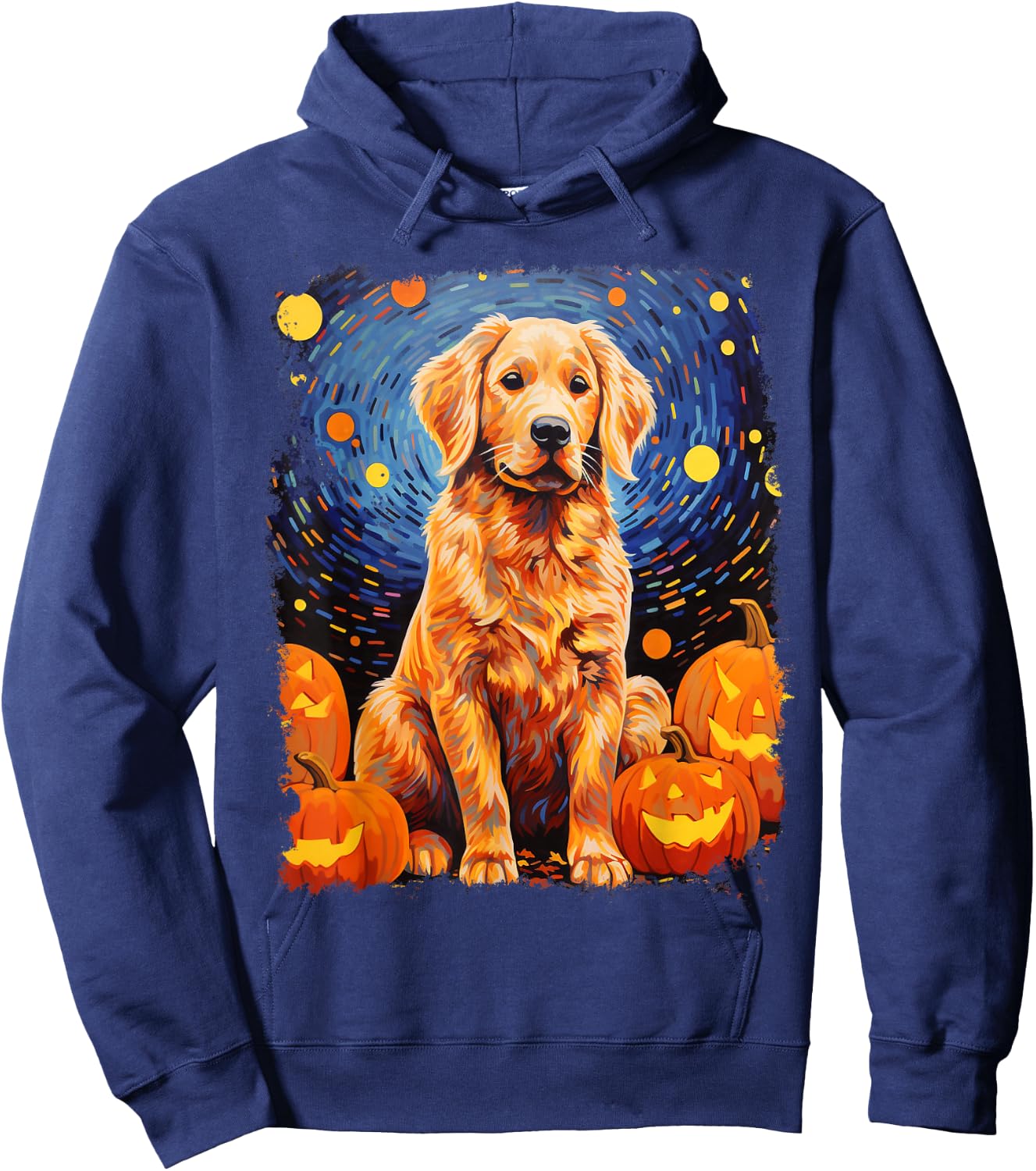 Golden Retriever Halloween Hoodie - Hoodie | Navy