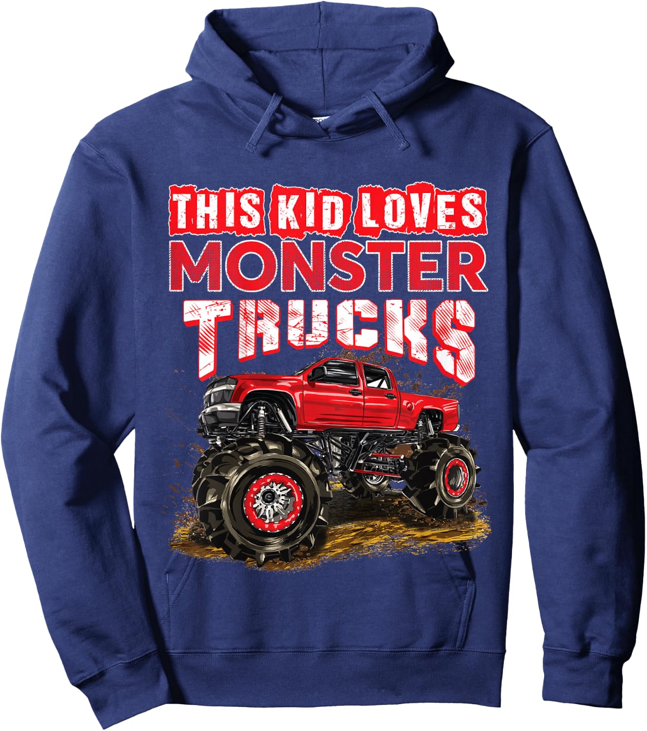 Monster Truck For Kids Boys Girls Monster Truck Lovers Hoodie - Hoodie | Navy