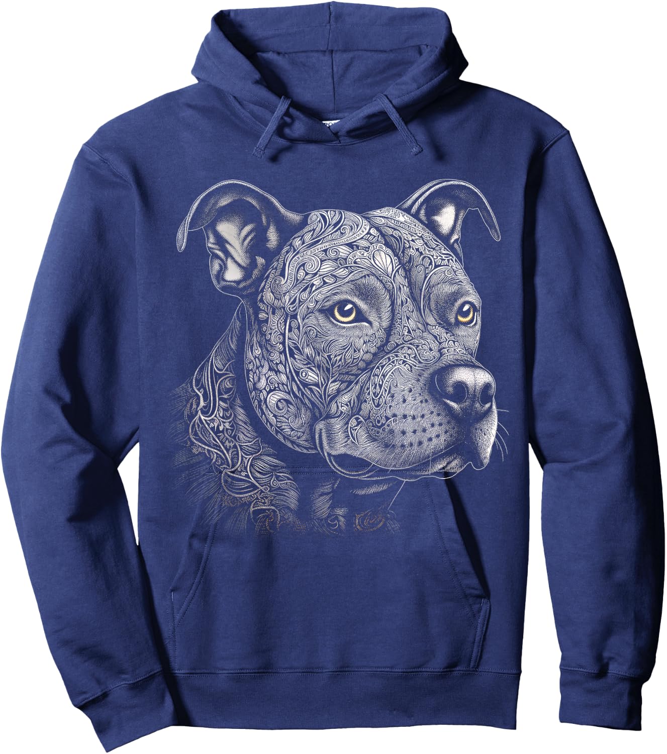 Pit Bull Mom Dog Lover Mandala Artistic Pitbull Owner Women Hoodie - Hoodie | Navy