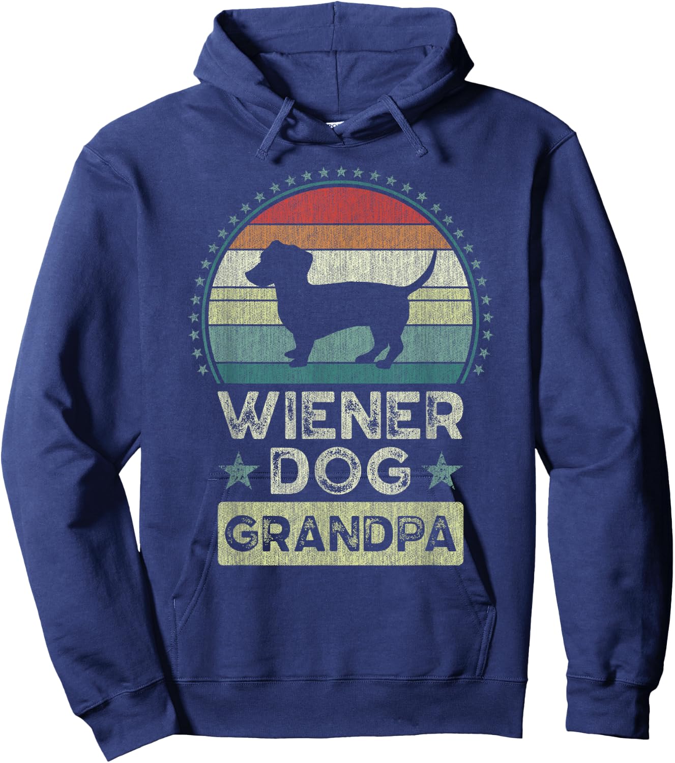 Wiener Dog Grandpa, Father's Day, Dachshund, Grandfather Hoodie - Hoodie | Navy