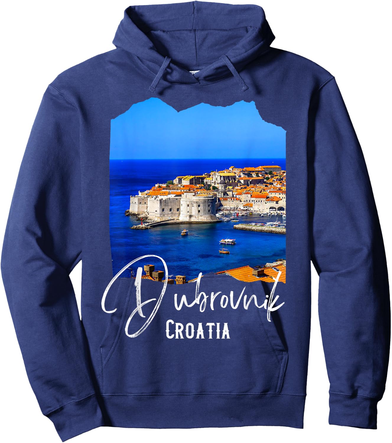 Dubrovnik Souvenir Croatia Dubrovnik Hoodie - Hoodie | Navy