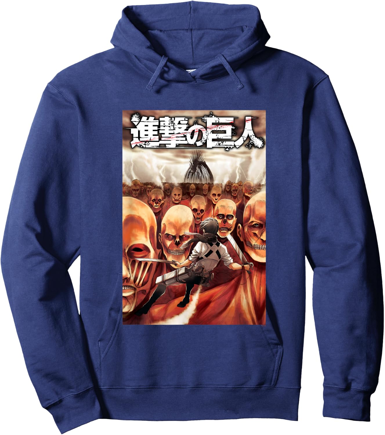 Attack on Titan Manga Mikasa Volume 31 Cover AOT Manga Hoodie - Hoodie | Navy