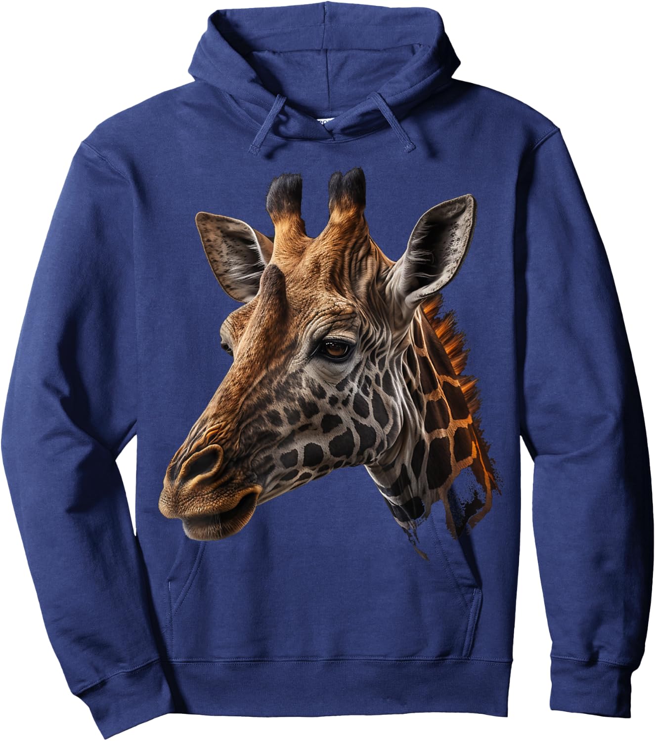 Giraffe Animal Print Giraffe Hoodie - Hoodie | Navy