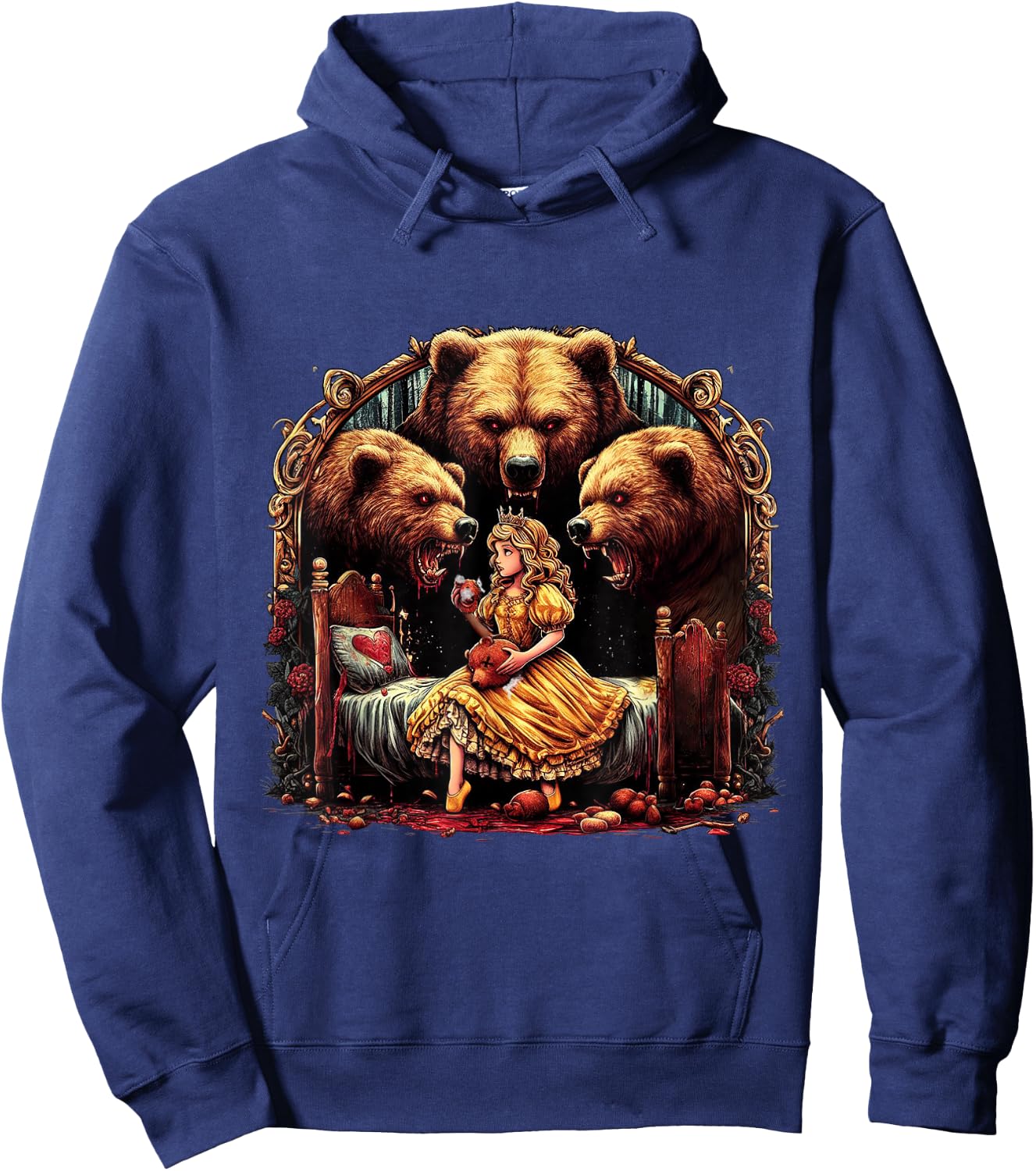 Goldilocks and the Three Bears, Horror Fans Design Hoodie - Hoodie | Navy