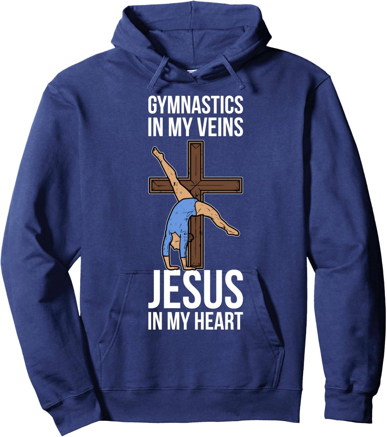 Gymnastics In My Veins Jesus In My Heart Hoodie - Hoodie | Navy