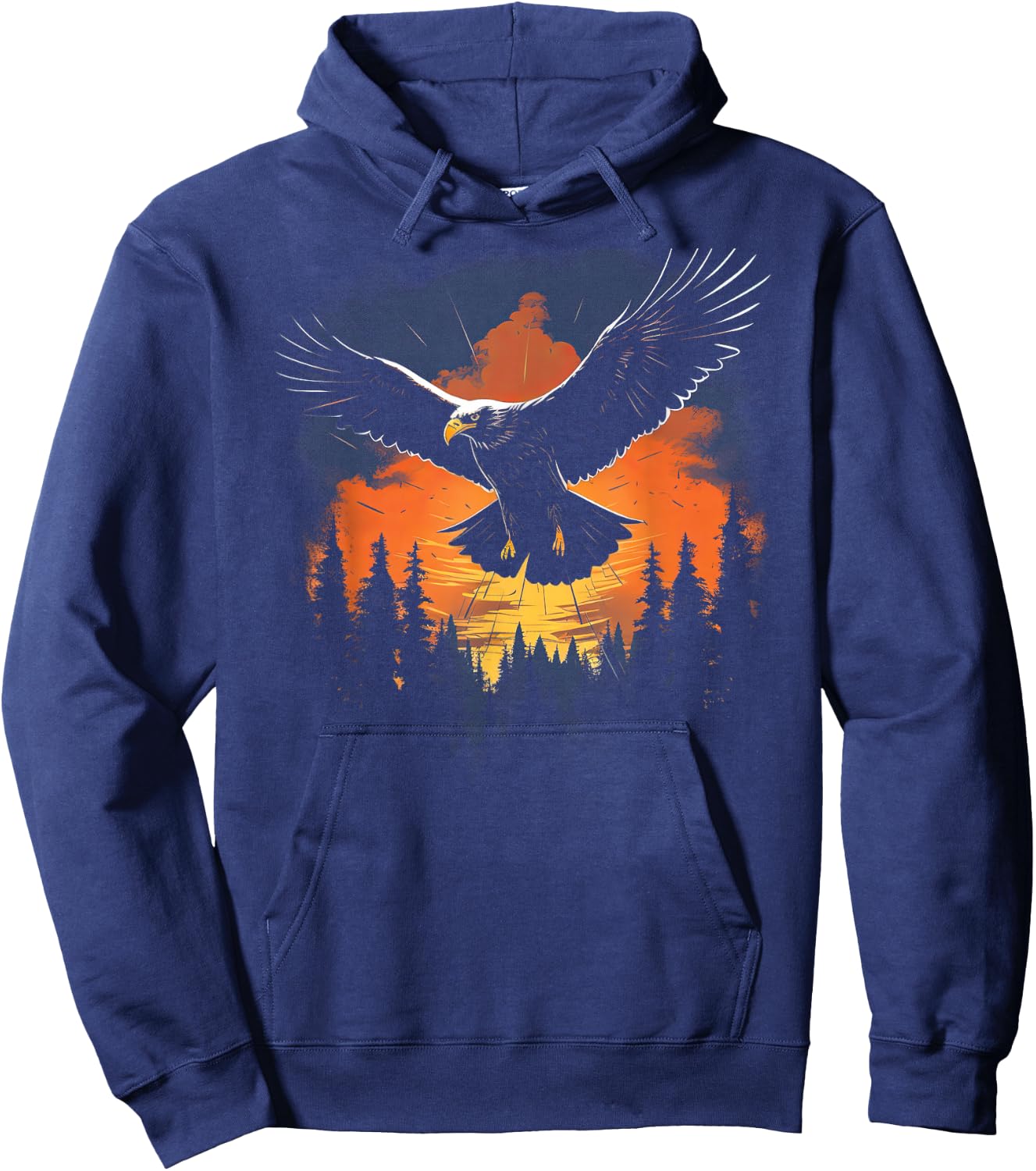 Eagle Forest Animal Wildlife Hoodie - Hoodie | Navy