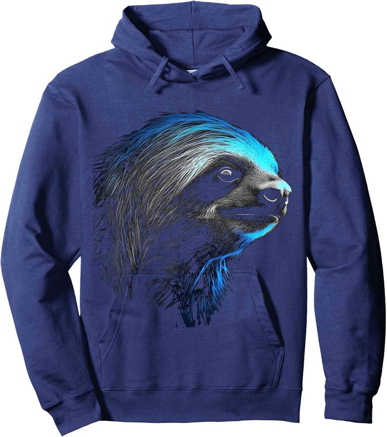 Sloth - Animal Art Animal Motif Artwork Sloth Hoodie - Hoodie | Navy