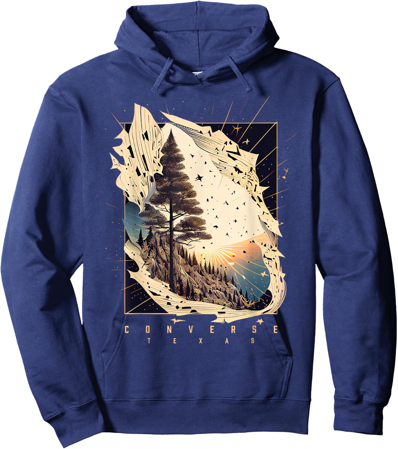 Converse Texas Vintage Forest Hoodie - Hoodie | Navy